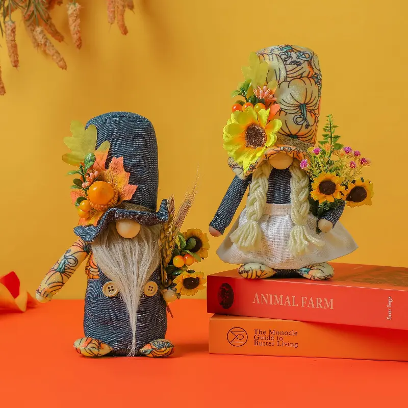 Sunflower Gnome Standing Fall Gnome Butterfly Gnome With Sunflower Spring Gnome For Desktop Living Room Bedroom Farmhouse