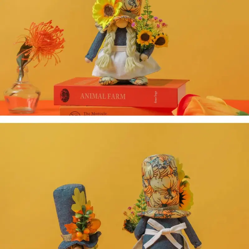 Sunflower Gnome Standing Fall Gnome Butterfly Gnome With Sunflower Spring Gnome For Desktop Living Room Bedroom Farmhouse