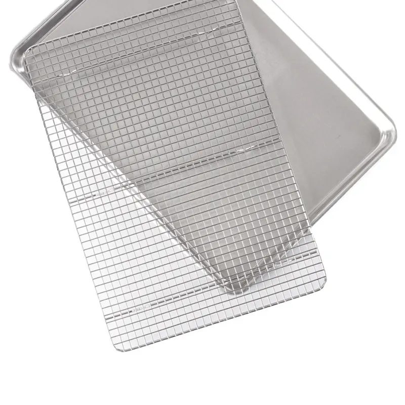 1PC Stainless Steel Drain Rack Drain Basket Barbecue Net Grease Mesh Filter Pan Baking Bread Cool Net Drain Rack