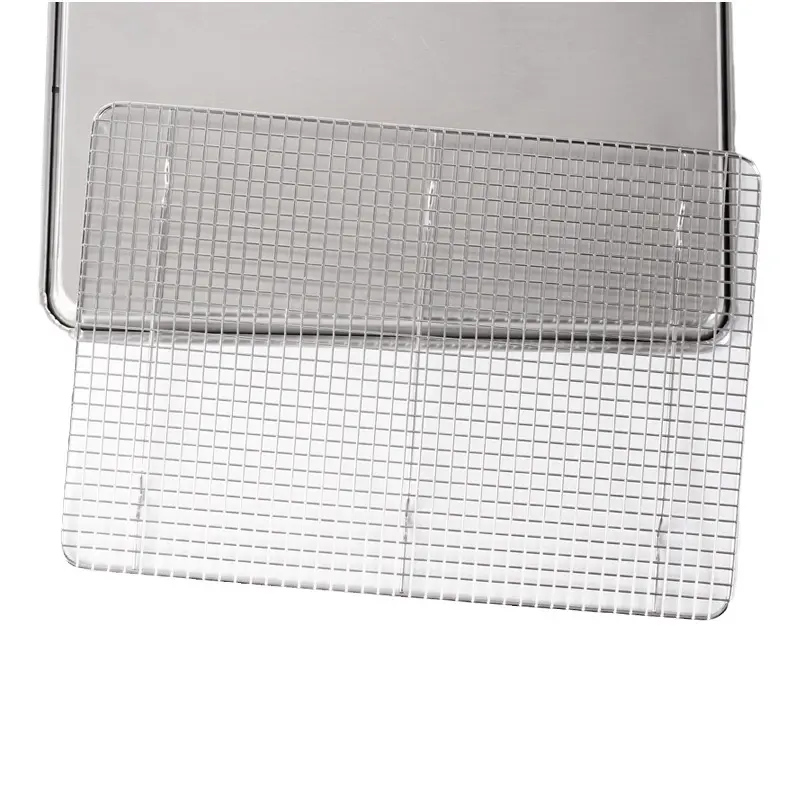 1PC Stainless Steel Drain Rack Drain Basket Barbecue Net Grease Mesh Filter Pan Baking Bread Cool Net Drain Rack