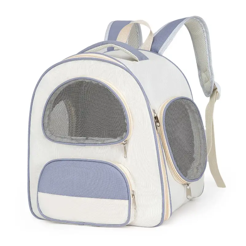 Oxford Cloth Breathable Cat Carrier Bags Portable Cat Bag Resistant Pet Bag Outdoor Pet Backpack Folding Cat Transport Bag