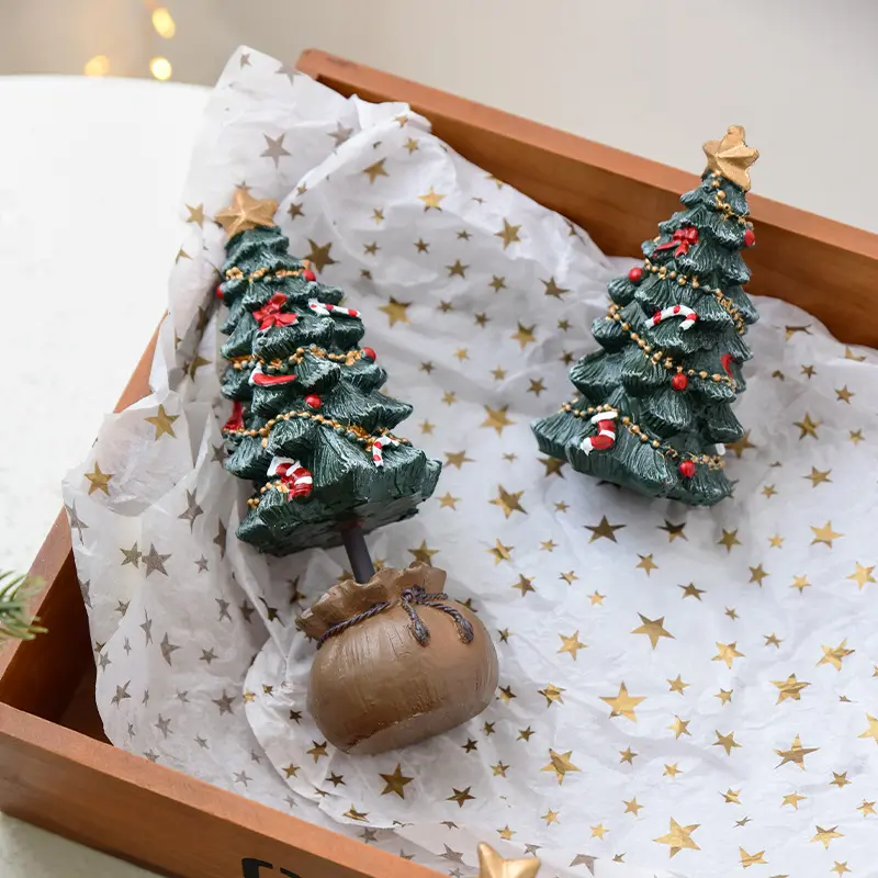 Christmas Decoration Resin Mini Desktop Christmas Tree Decoration Christmas Gifts Party Supplies Festival Desktop Ornament