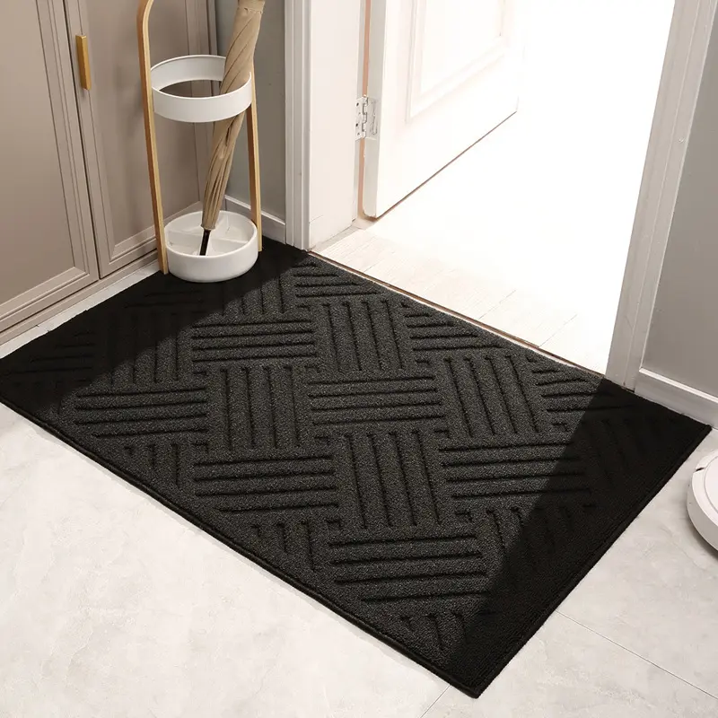 Water Absorbent Floor Mats for Household Use Solid Color Bathroom Carpets Comfortable Non Slip Mats for Bedrooms Entrance Mats