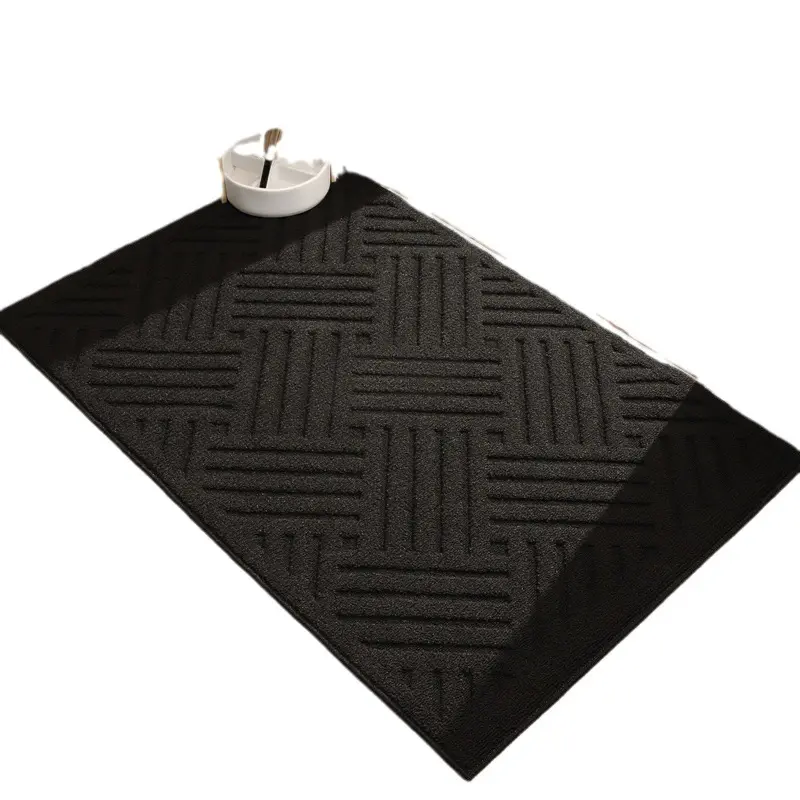 Water Absorbent Floor Mats for Household Use Solid Color Bathroom Carpets Comfortable Non Slip Mats for Bedrooms Entrance Mats