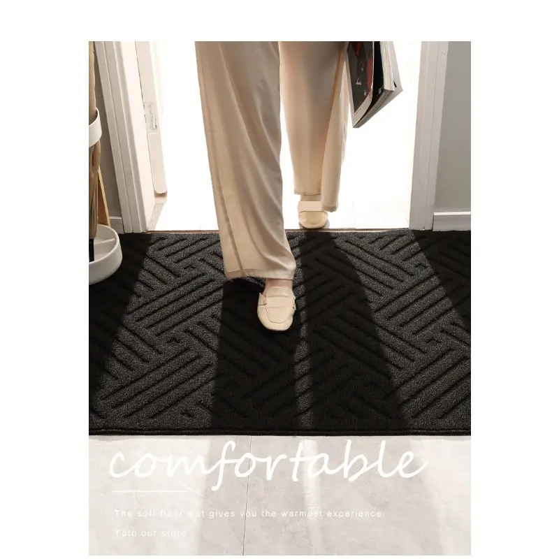 Water Absorbent Floor Mats for Household Use Solid Color Bathroom Carpets Comfortable Non Slip Mats for Bedrooms Entrance Mats