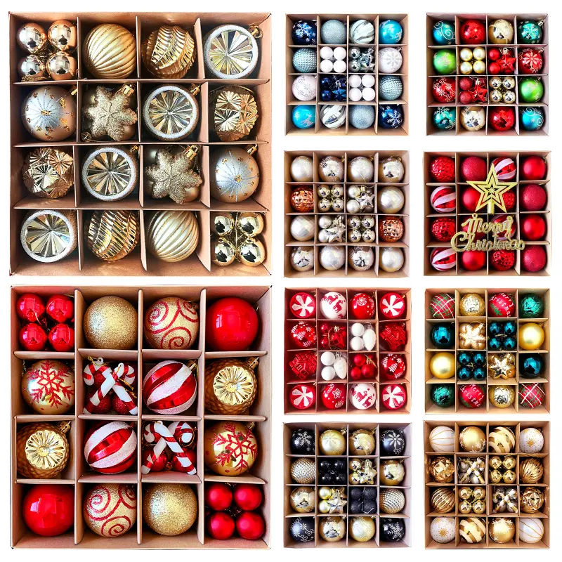 Christmas Tree Accessories Decoration Ball 36 Pack Colorful Ball Electroplating Ball Pendant Christmas Scene Layout