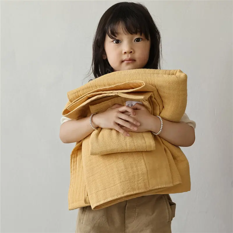 3pcs Solid Color Wrinkled Gauze Bath Towel Sets Plain and Minimalist Hotel Bathroom Towel Skin Friendly Square Towel Face Towel