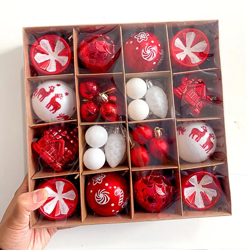 Christmas Tree Accessories Decoration Ball 36 Pack Colorful Ball Electroplating Ball Pendant Christmas Scene Layout