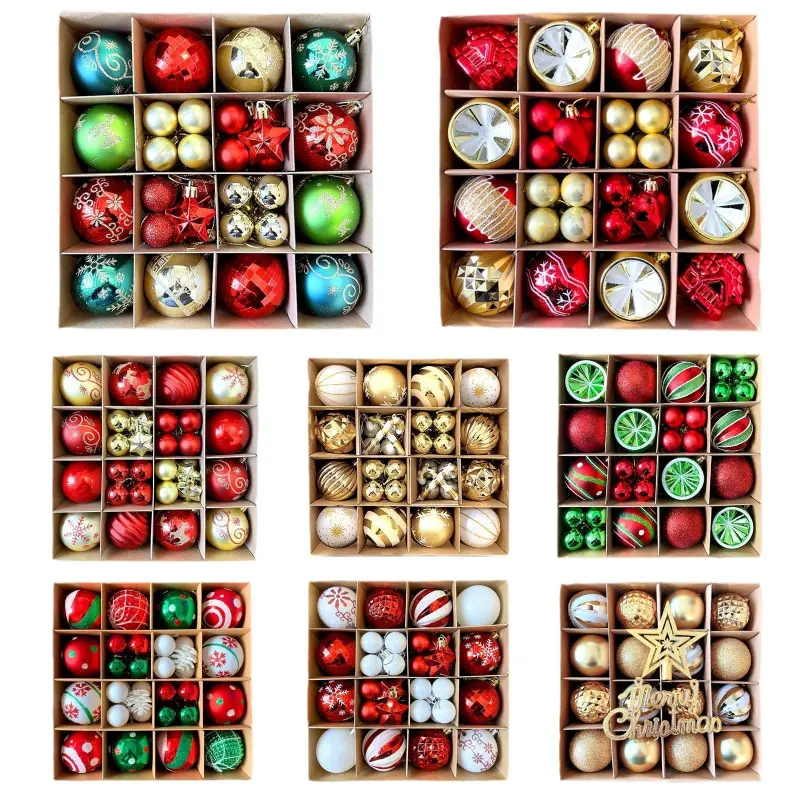 Christmas Tree Accessories Decoration Ball 36 Pack Colorful Ball Electroplating Ball Pendant Christmas Scene Layout
