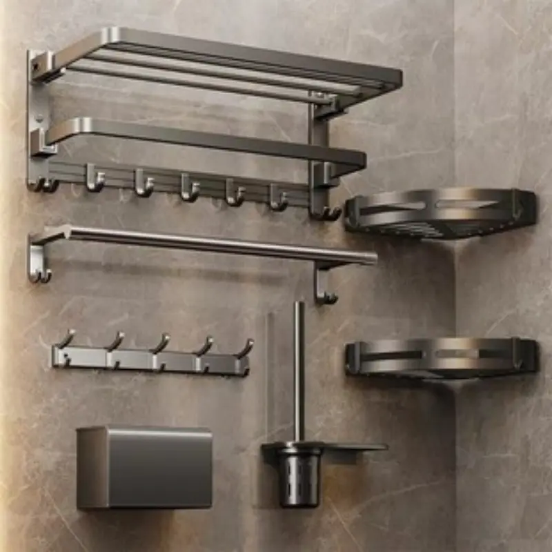 Mop Wall Mounted Clip Holder No Punching Hook buckle Fixing Broom Storage Rack Wall Mounted Mop Holder Bathroom Accessories