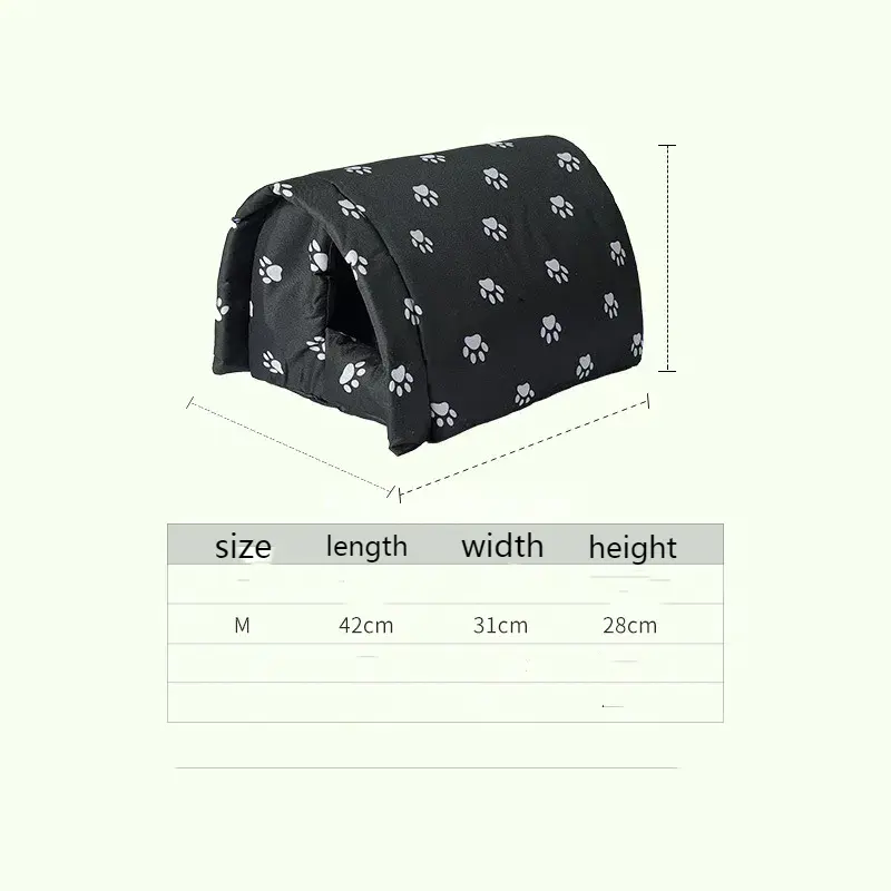 Outdoor Feral Cat Thicken House Warm and Cozy Winter Pet House for Pet Home Shelter Garage Balcony Cat Supplies