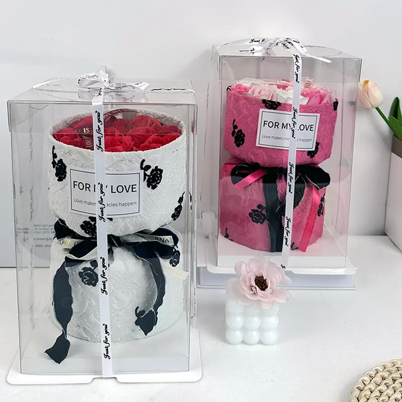 Valentine's Day Fragrance Soap Flower Bouquet Gift Box Eternal Rose Protection Flowers Opening Birthday Proposal Gift