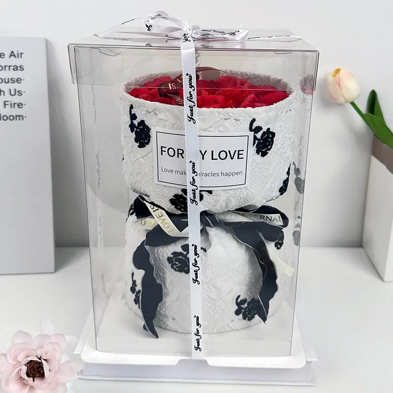 Valentine's Day Fragrance Soap Flower Bouquet Gift Box Eternal Rose Protection Flowers Opening Birthday Proposal Gift