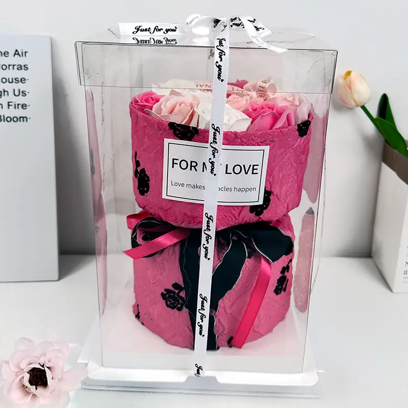 Valentine's Day Fragrance Soap Flower Bouquet Gift Box Eternal Rose Protection Flowers Opening Birthday Proposal Gift