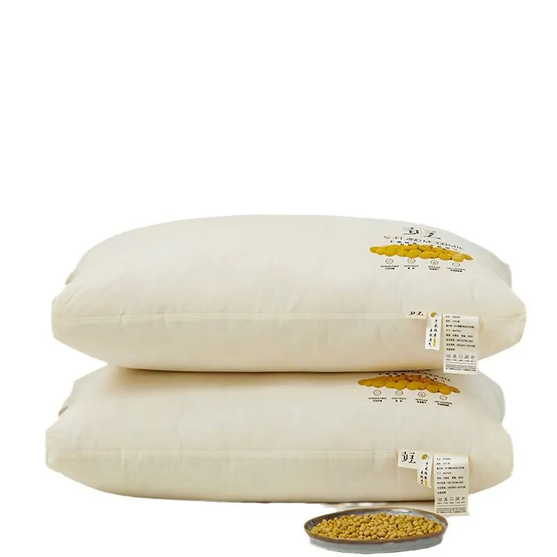 Class A Cotton Soybean Fiber Core Household Neck Pillow Cotton Soybean Pillow Help Sleep Super Soft Low Loft Pillow No Collapse
