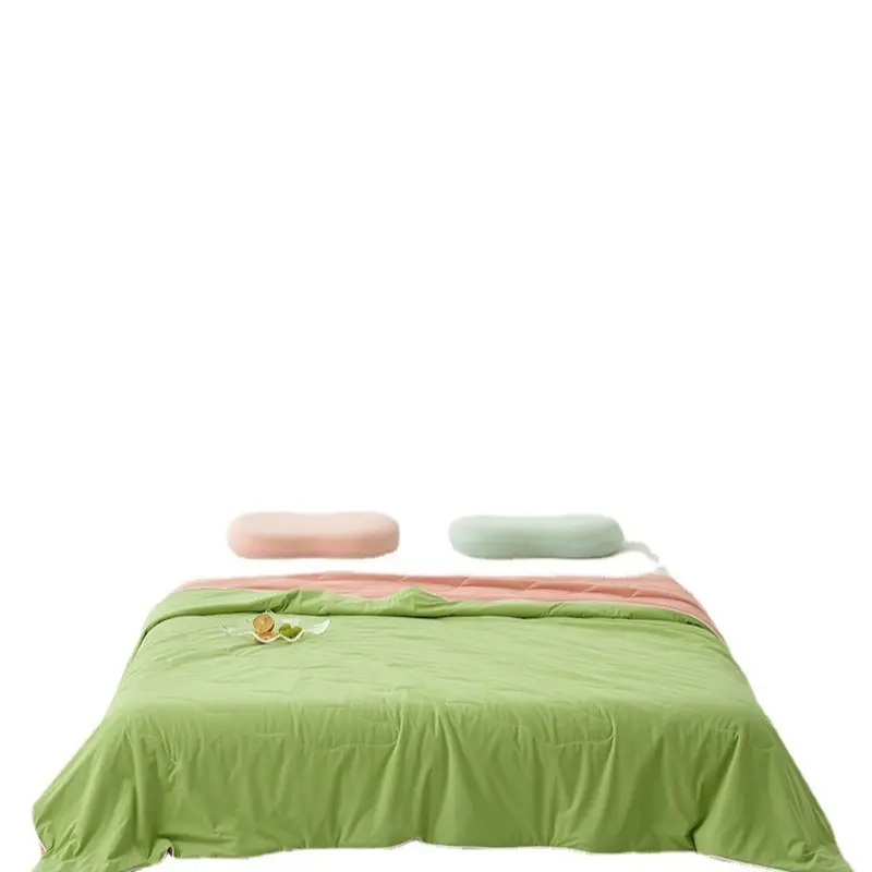 Solid Color Summer Cool Air Conditioning Blanket Soft Silky Sofa Blanket Machine Washable Antibacterial Breathable Quilt Core