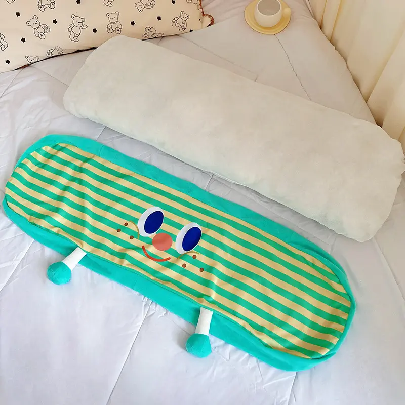 Cute Bedroom Sleeping Strip Dismantling Washing Bed Bedside Leg Pillow Side Sleep Cushion Boys Pillow Girls