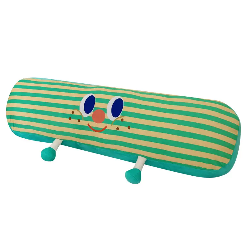 Cute Bedroom Sleeping Strip Dismantling Washing Bed Bedside Leg Pillow Side Sleep Cushion Boys Pillow Girls