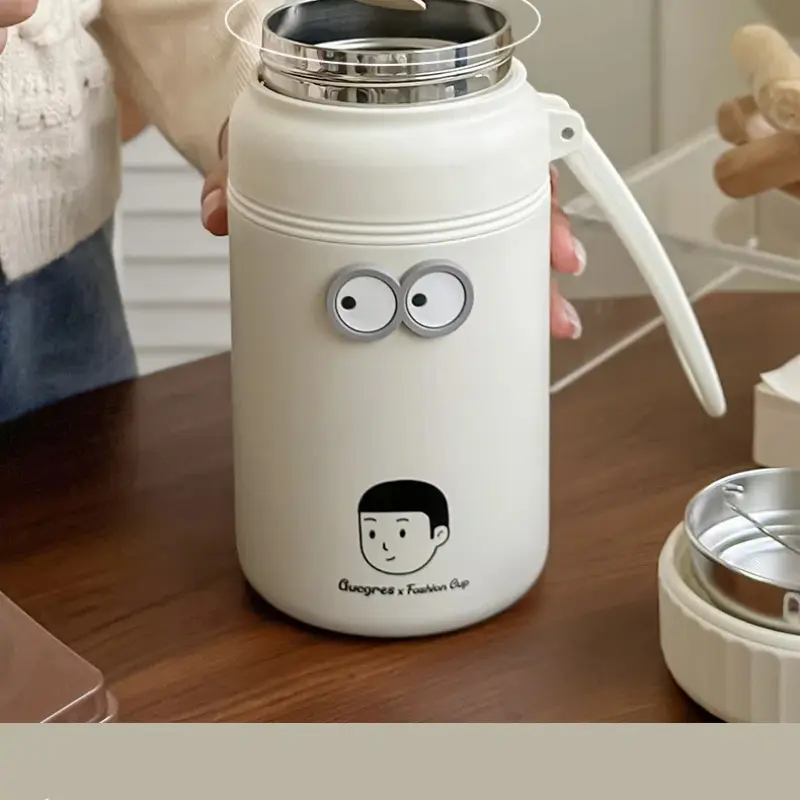 New Large Capacity Thermo Bottle with Straw Stainless Steel Thermal Water Bottle Keep Cold and Hot Thermos Cup Vacuum Flask