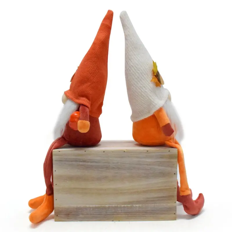 Pumpkin Faceless Doll Autumn Harvest Festival Rudolph Doll Gnome Sitting Long Hanging Leg Gnome Thanksgiving Decoration Ornament