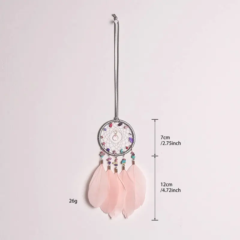Creative Dream Catcher Wind Chime Hand-woven Feather Pendant Bedroom Curtain Hanging Ornaments Wall Decor Home Decoration