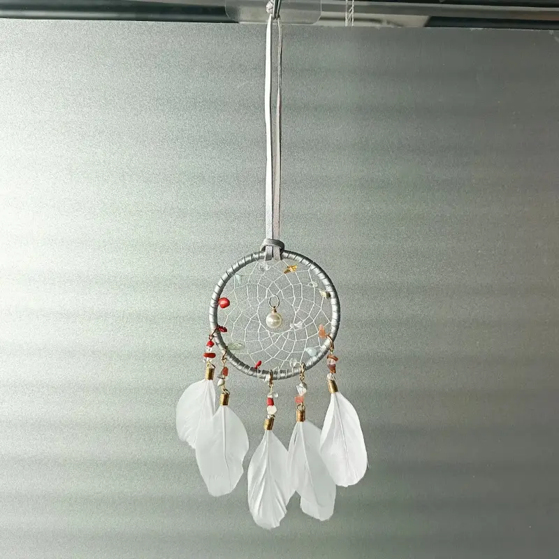 Creative Dream Catcher Wind Chime Hand-woven Feather Pendant Bedroom Curtain Hanging Ornaments Wall Decor Home Decoration