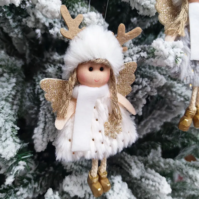 New Year Gift Cute Christmas Angel Doll Xmas Tree Hanging Ornament Noel Christmas Decoration for Home