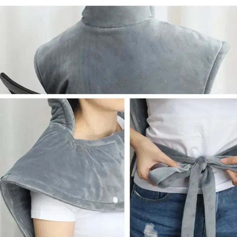 Electric Heating Pad Wrap Vest for Neck and Shoulders Winter Body Warmer Whole Back Relief Pain Fatigue Warm Back Brace