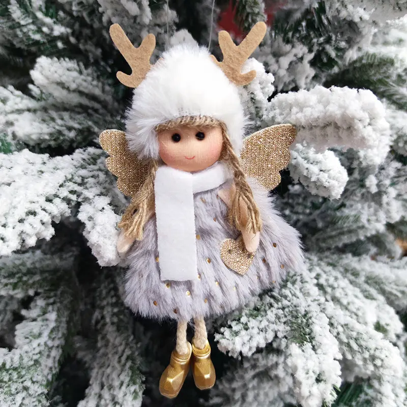 New Year Gift Cute Christmas Angel Doll Xmas Tree Hanging Ornament Noel Christmas Decoration for Home