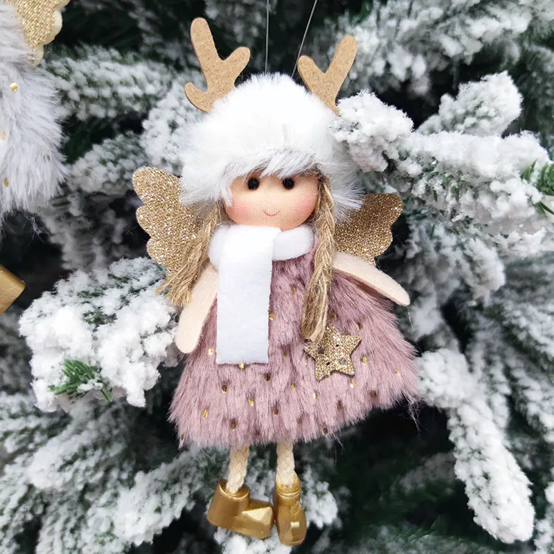 New Year Gift Cute Christmas Angel Doll Xmas Tree Hanging Ornament Noel Christmas Decoration for Home