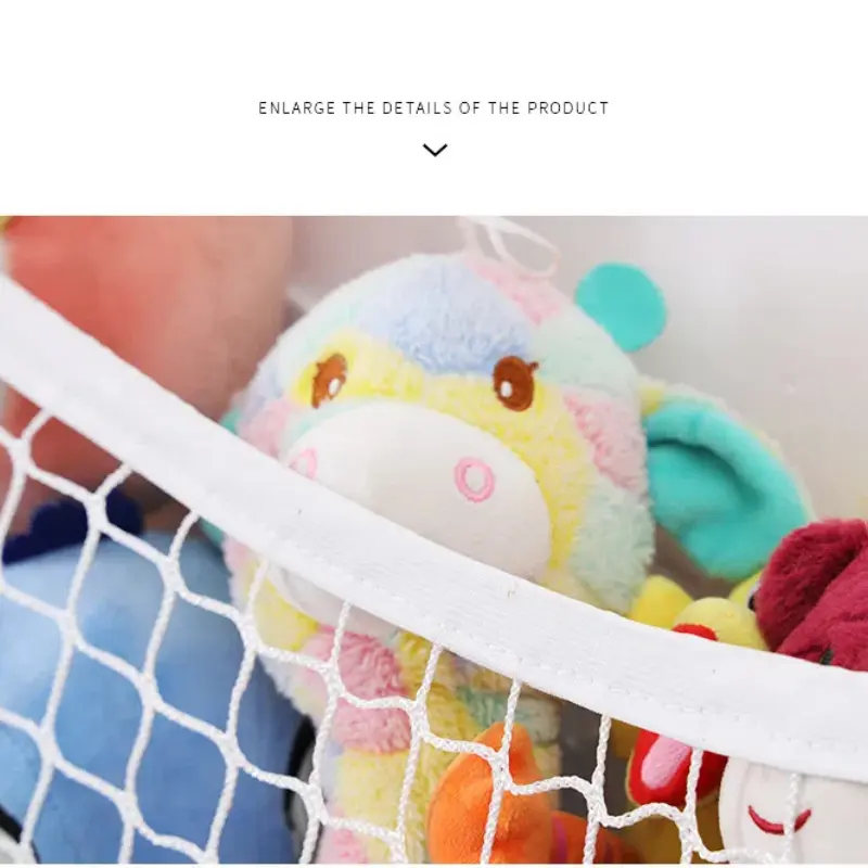Two Cornered Doll Toy Storage Net Pocket, Children's Room Corner Cartoon Toy Storage Net, Hand Woven Toy Net Pocket