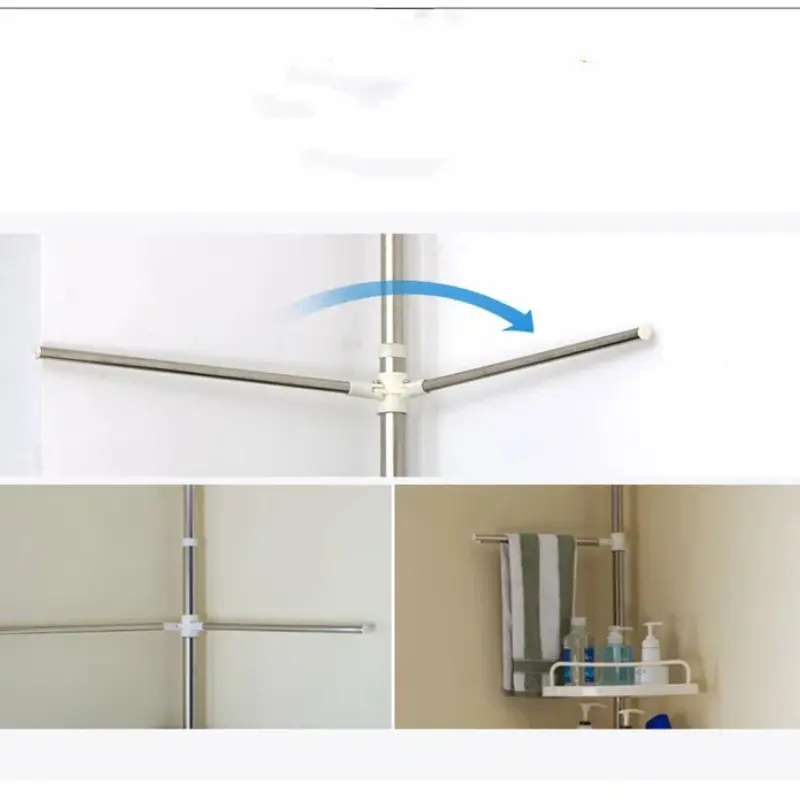 Bathroom Shampoo and Shower Gel Storage Rack Shower Corner Rack 4-Layer Adjustable Corner Storage Rack Multi-storey Shower Room