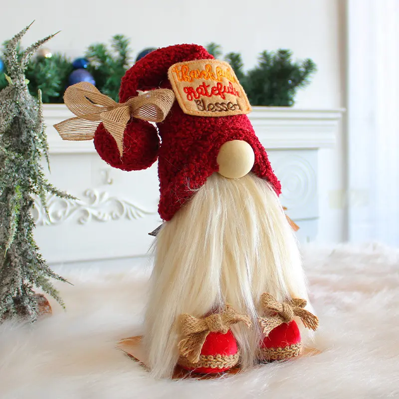 Lovely Faceless Doll Desktop Ornaments Cloth Forest Old Man Doll Decorations Home Decoration Accessories Fairy Garden Christmas