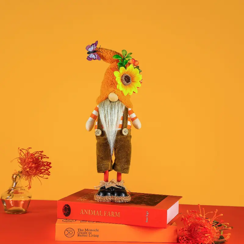Sunflower Gnome Standing Fall Gnome Butterfly Gnome With Sunflower Spring Gnome For Desktop Living Room Bedroom Farmhouse