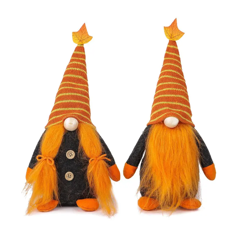 Fall Gnome Pumpkin Sunflower Swedish Nisse Tomte Elf Dwarf Plush Ornaments for Christmas Autumn Thanksgiving Decor
