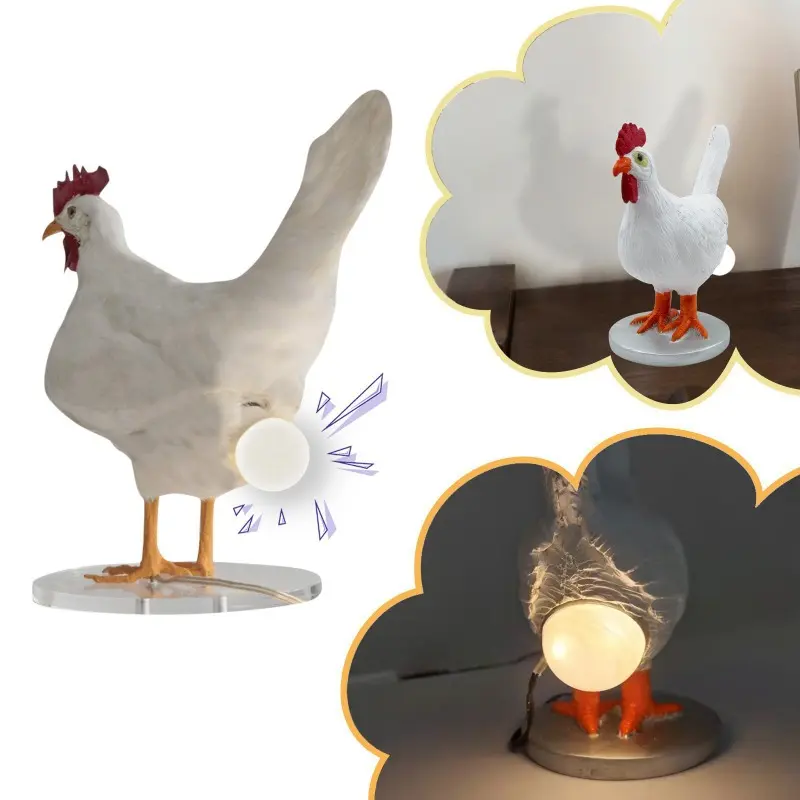 Decorative Night Lights Simulated Animal Funny Easter Home Decor Party Carnival Chicken Lamp Chick Night Light Ornaments