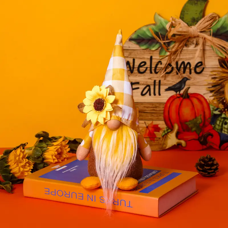 Autumn Sunflower Lovers Crown Of Doll Pose For Faceless Dolls Large Snowflake Ornament Christmas Ornament Pack Daughter Ornament