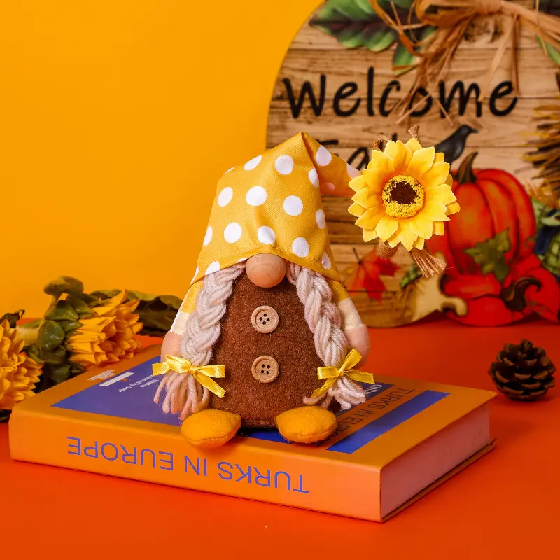 Autumn Sunflower Lovers Crown Of Doll Pose For Faceless Dolls Large Snowflake Ornament Christmas Ornament Pack Daughter Ornament