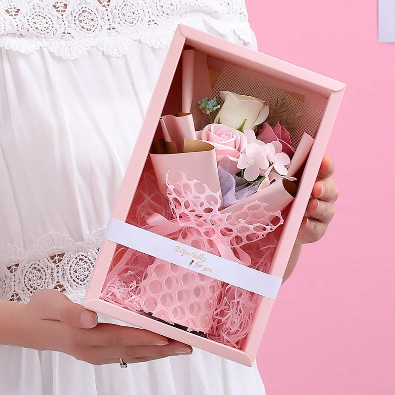 Soap Rose Bundle Gift Box for Girls Valentine's Day Teacher's Day Gift Suitable for Party Housewives Birthday Graduation Gift