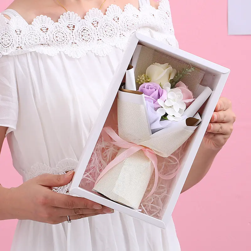 Soap Rose Bundle Gift Box for Girls Valentine's Day Teacher's Day Gift Suitable for Party Housewives Birthday Graduation Gift