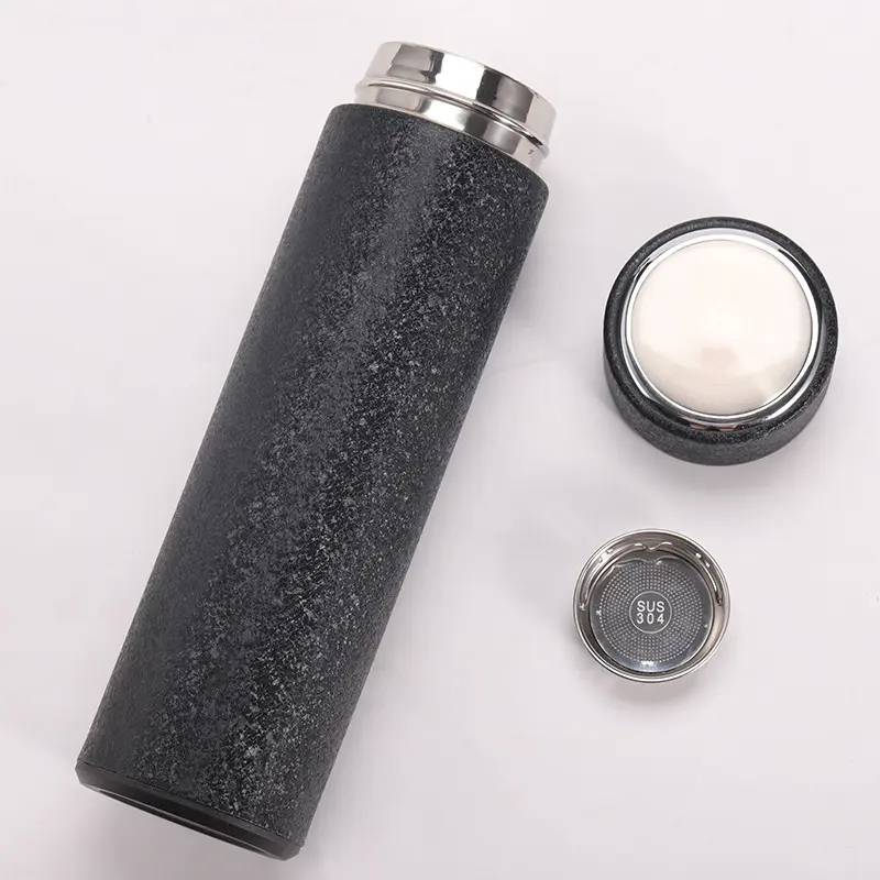 304 Stainless Steel Insulated Cup with Ice Flower Paint Frosted Vacuum Straight Body Cup, Office and Business Gift Water Cup