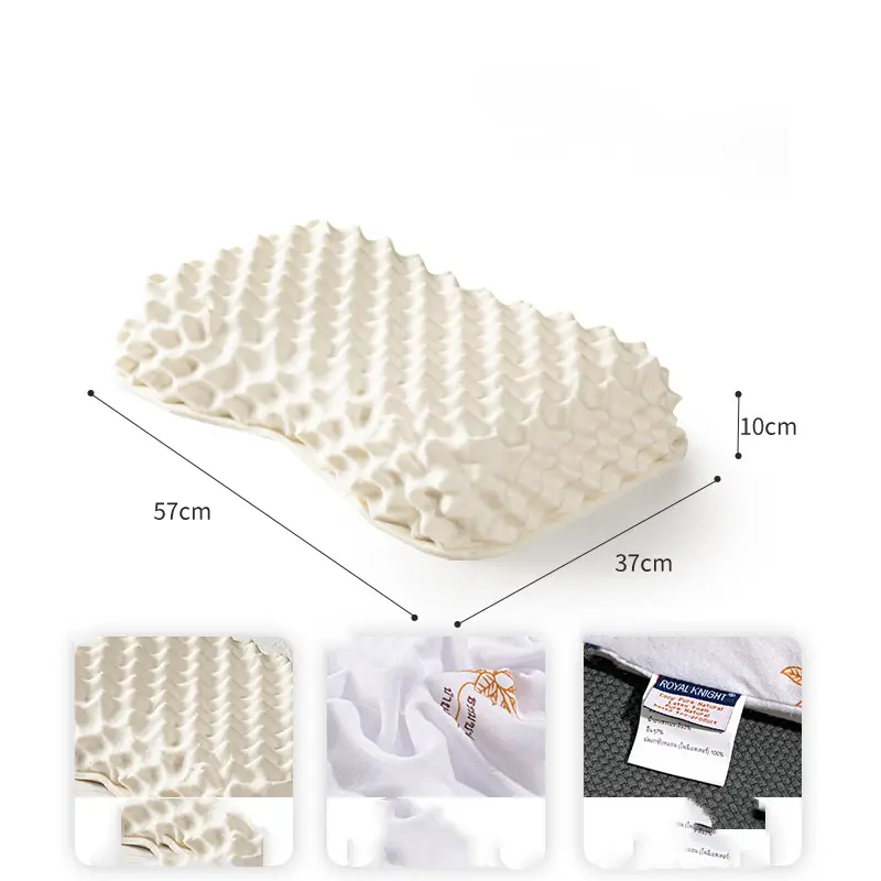 Women's Beauty Massage Curve Cervical Pillow Adult Latex Pillow Natural Neck Protection Pillow Core Pillows for Sleeping