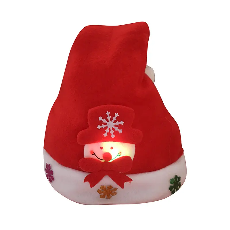 New Year 2024 Plush Christmas Hat Adults Kids Christmas Decorations For Home Xmas Santa Claus Gift Warm Winter Caps Navidad 3PCS