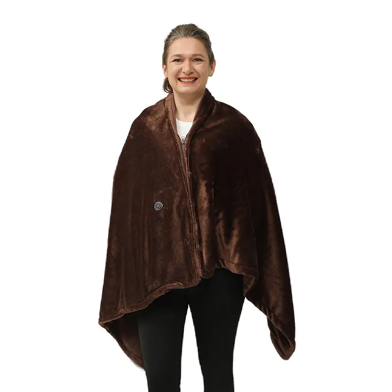 USB Interface Electric Heated Blanket Heating Levels Body Warmer Blanket Wearable Coral Velvet Blanket for Household and Office