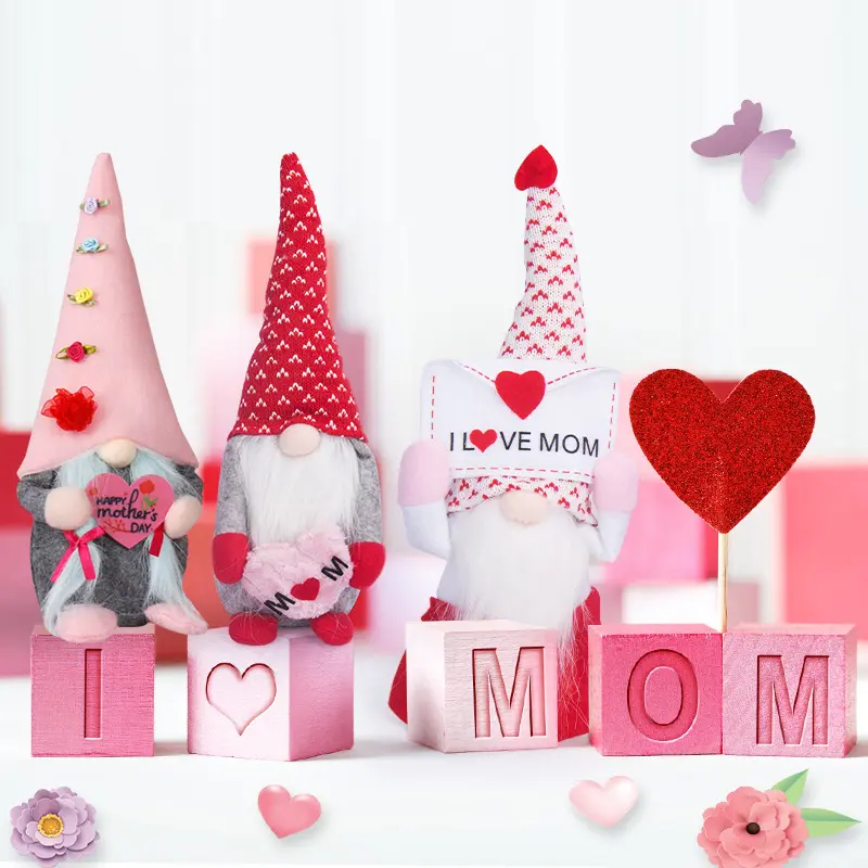 Home Decoration Elf Faceless Doll Faceless Gnome Plush Doll Handmade Swedish Stuffed Table Topper Mother Day Valentine Day Gift