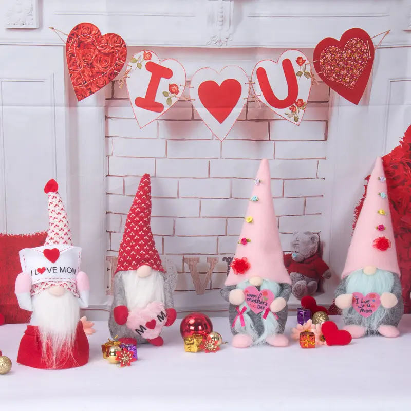 Home Decoration Elf Faceless Doll Faceless Gnome Plush Doll Handmade Swedish Stuffed Table Topper Mother Day Valentine Day Gift