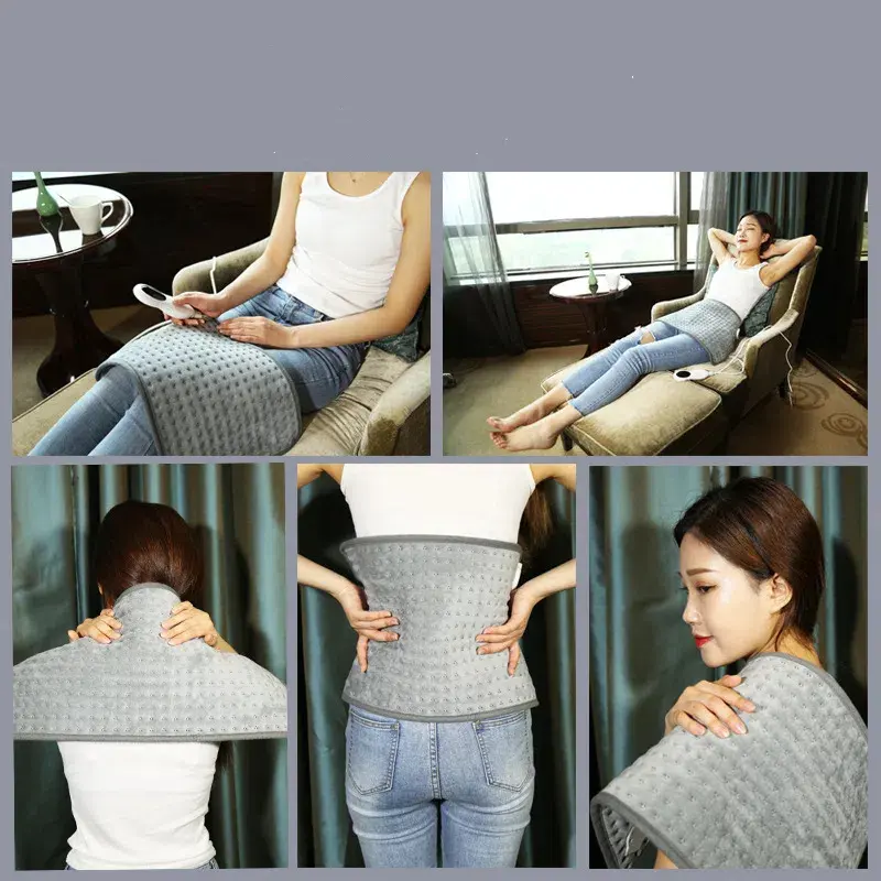 Single Person Electric Heated Blanket Heating Levels Body Warmer Blanket Wearable Coral Velvet Blanket for Household and Office