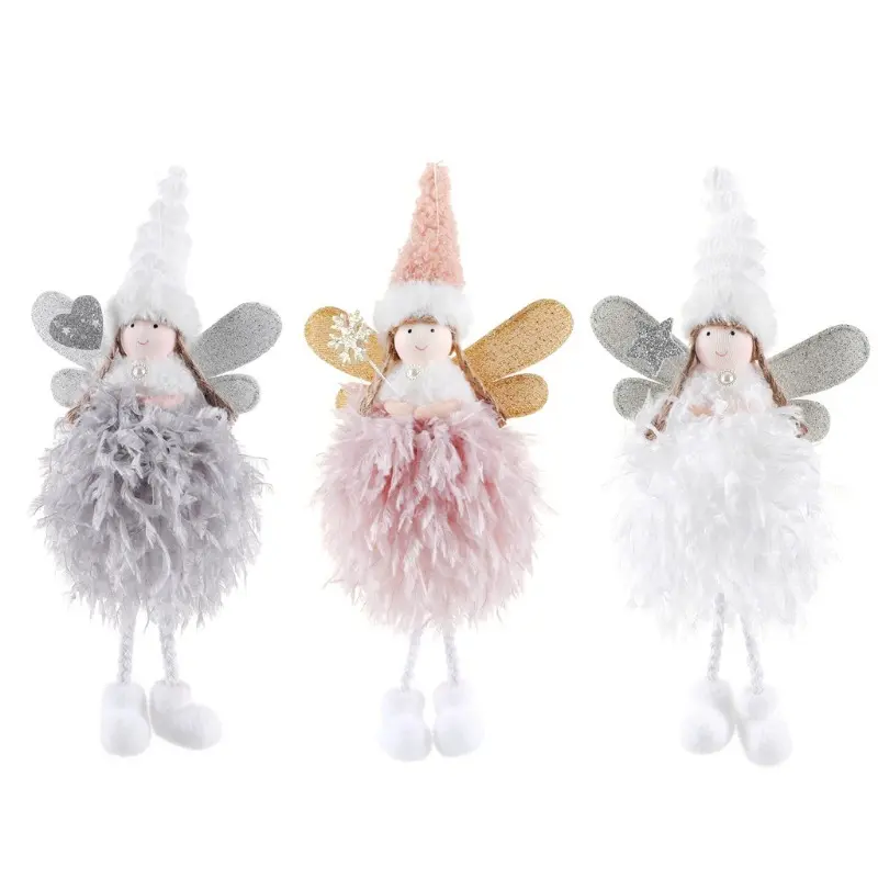 3 PCS Christmas Angel Dolls Merry Christmas Tree Decoration for Home Cristmas Xmas Navidad Natal Noel Gifts Happy New Year