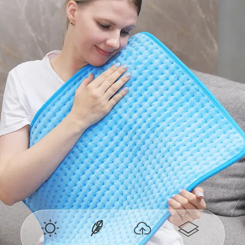 Single Person Electric Heated Blanket Heating Levels Body Warmer Blanket Wearable Coral Velvet Blanket for Household and Office