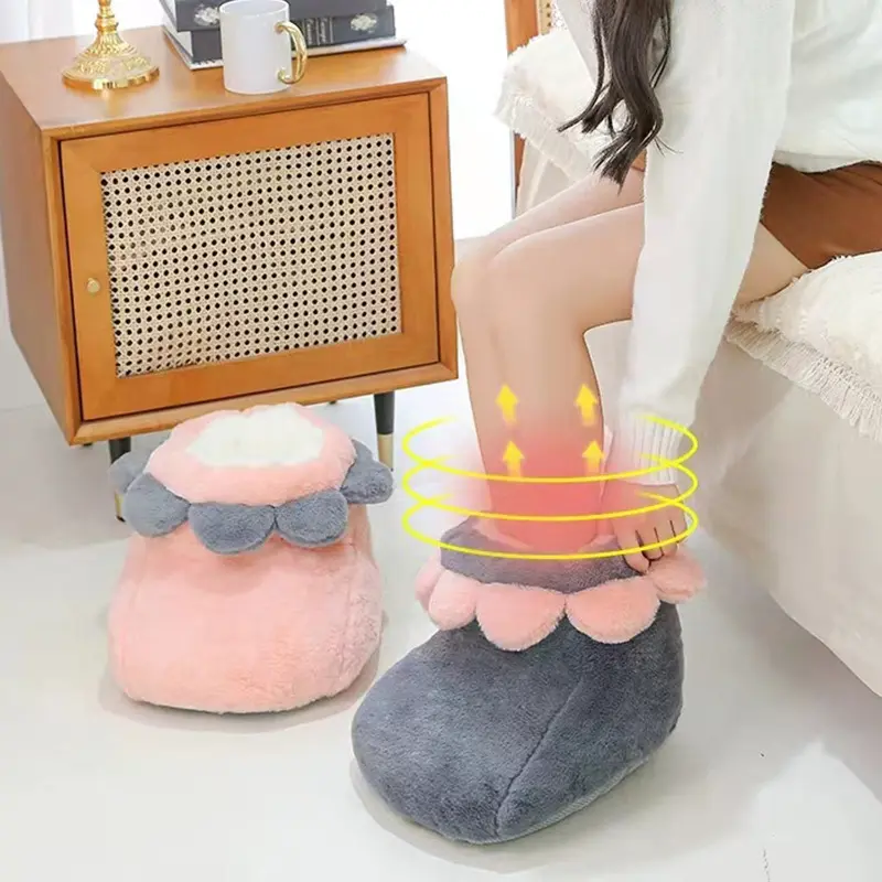 Electric Heated Foot Warmer USB Charging Universal Soft Plush Washable Foot Pad Supplies For Men Women Winter Gifts Christmas